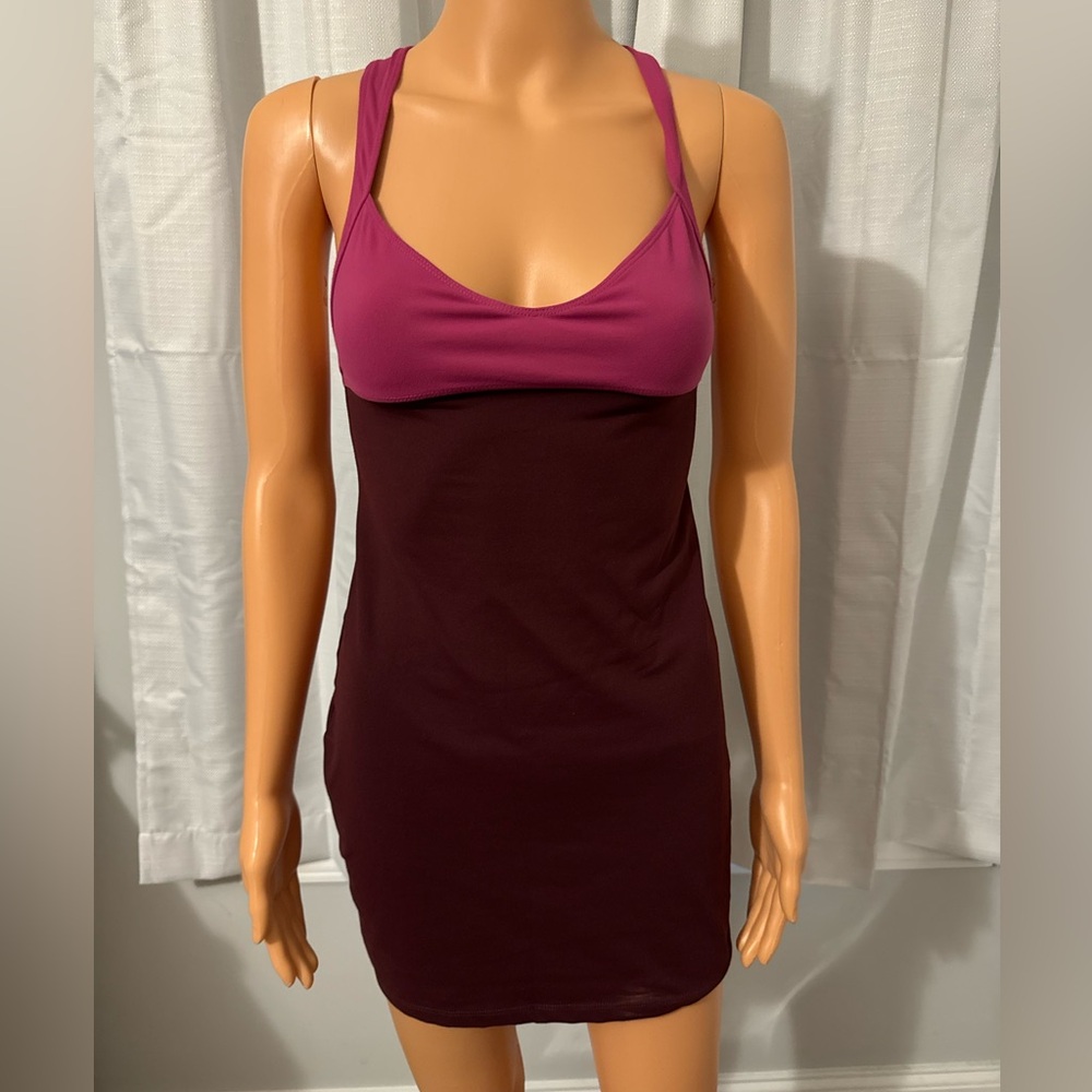 Cute Free People Intimately size L purple sleeveless bodycon low back dress NWOT